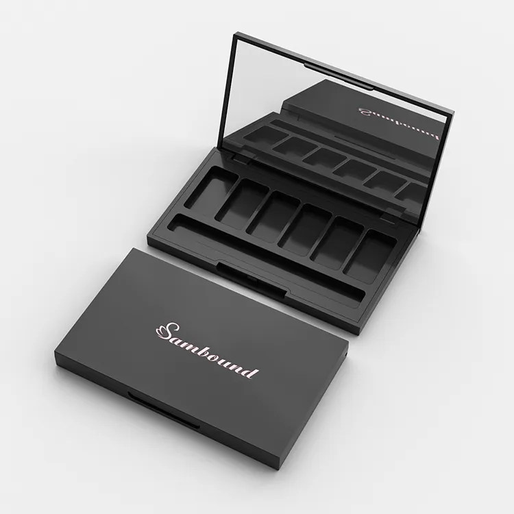 6色空眼影盘盒包装注塑加工厂商 彩妆包材定制